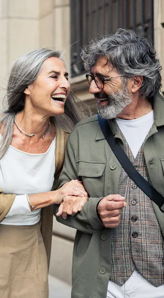 couple holding hands