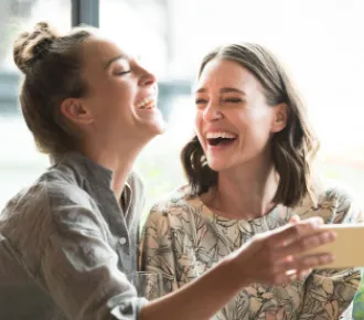 friends laughing together